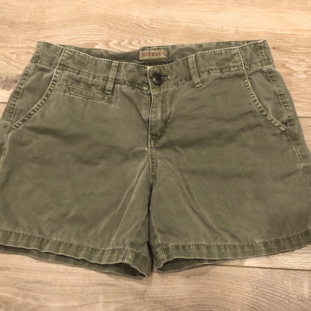 Light Green Wash Shorts